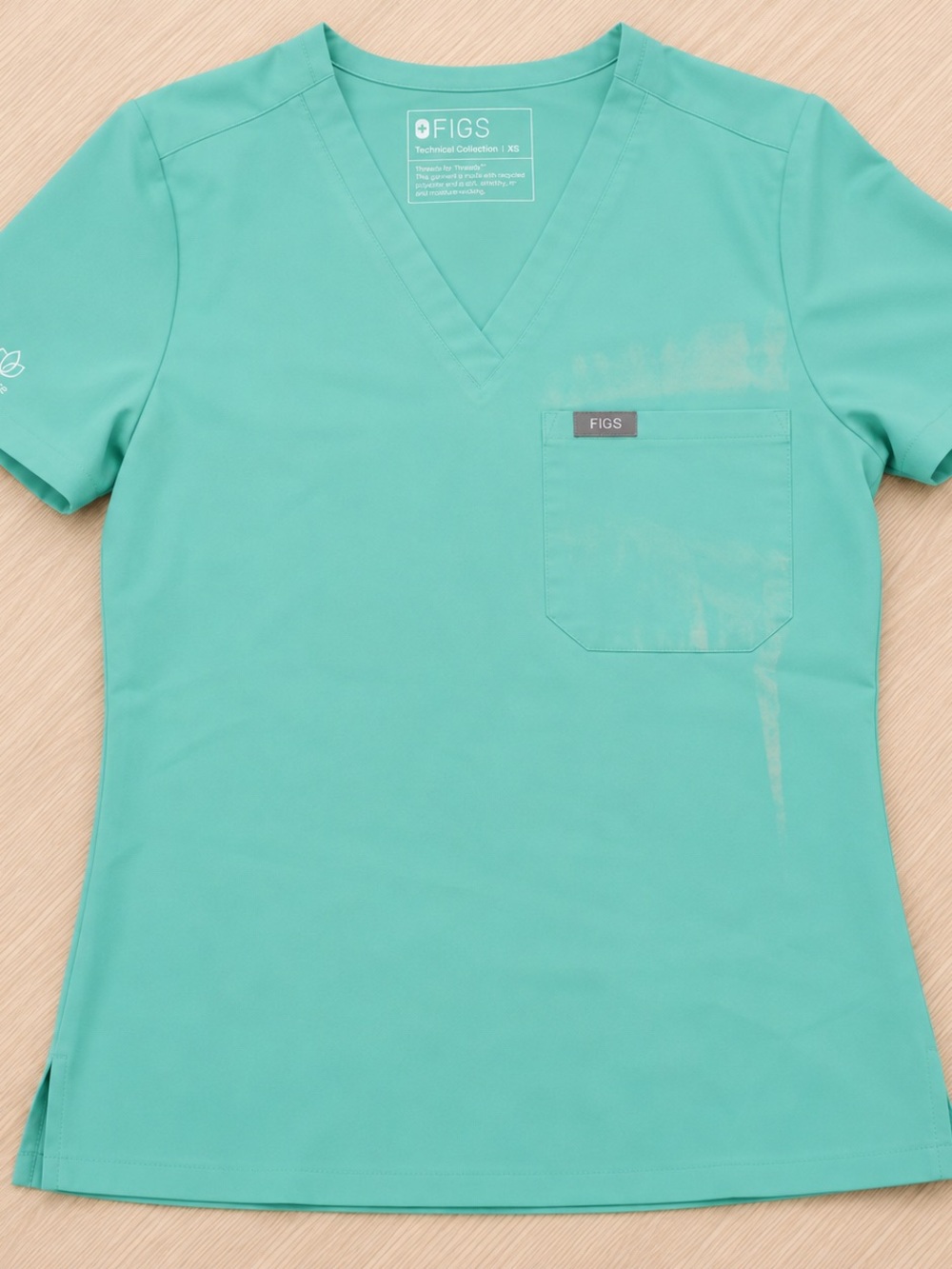 FIGS Catarina One-Pocket Scrub Top XS Surgical Green Aya